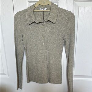 Zara Women's Tan Long Sleeve Top